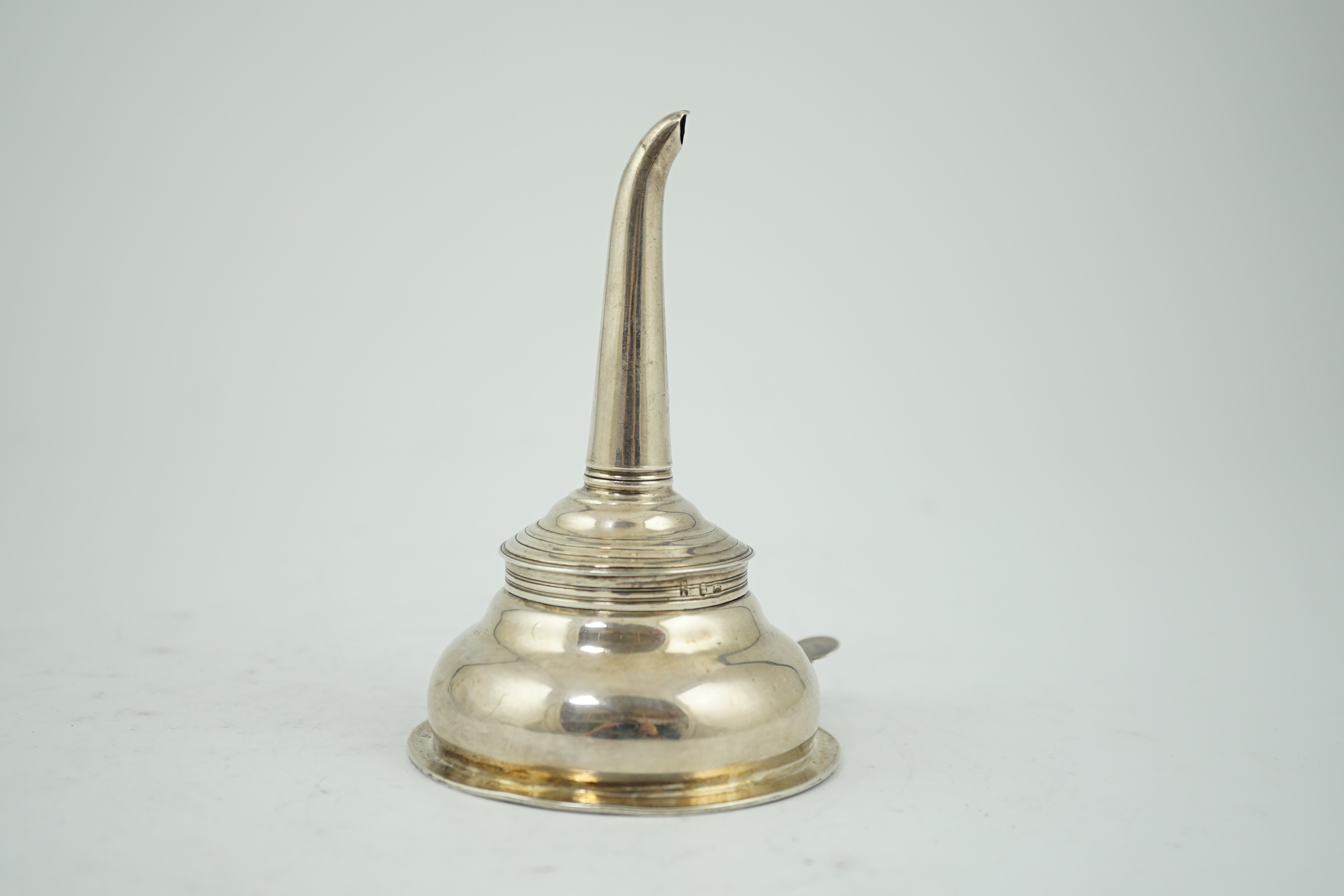 A George III silver wine funnel, by Peter & Ann Bateman